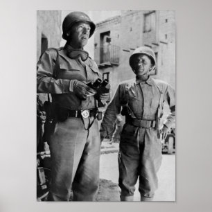 Póster General Patton y Teddy Roosevelt Jr. - Segunda Gue