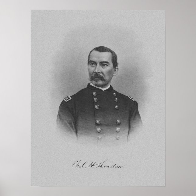 Póster General Philip Sheridan - Guerra Civil (Frente)
