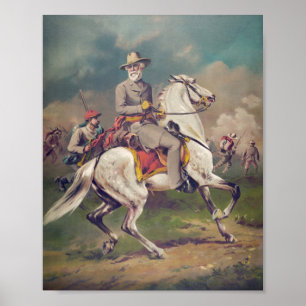 Póster General Robert E. Lee en Horseback