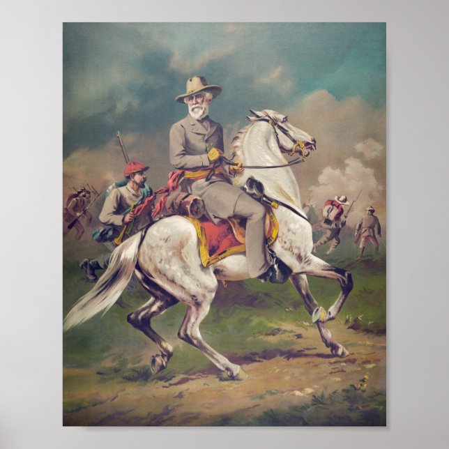 Póster General Robert E. Lee en Horseback (Frente)