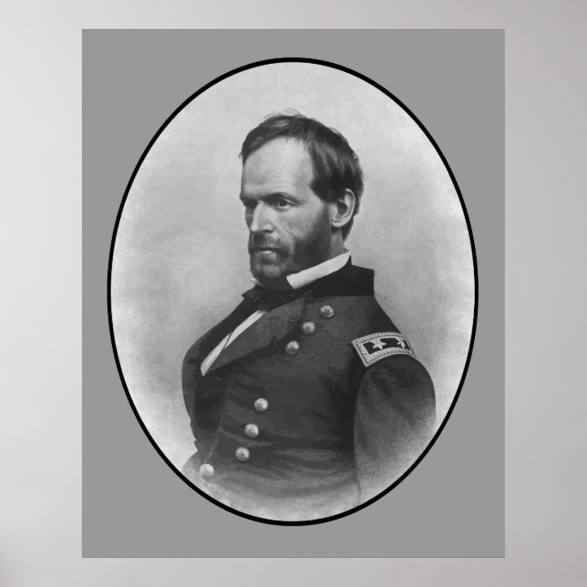 Póster General Sherman - Héroe de la Guerra Civil (Frente)