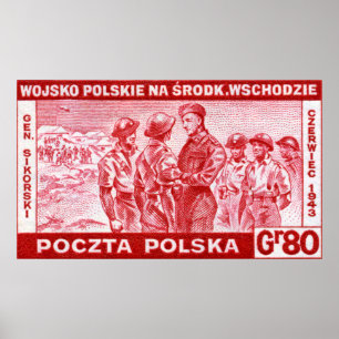 Póster General Sikorski de WWII