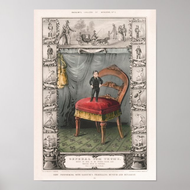 Póster General Tom Thumb - Galería de maravillas de Barnu (Frente)