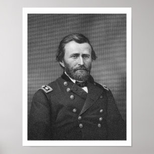 Póster General Ulises Simpson Grant, grabado después de