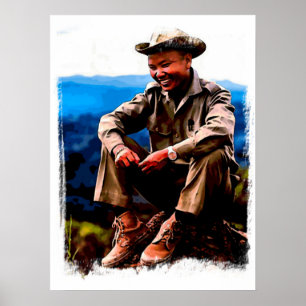 Póster General Vang Pao Watercolor