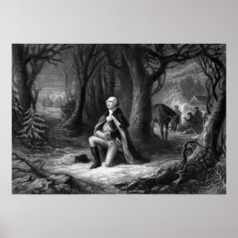 Póster General Washington Praying At Valley Forge