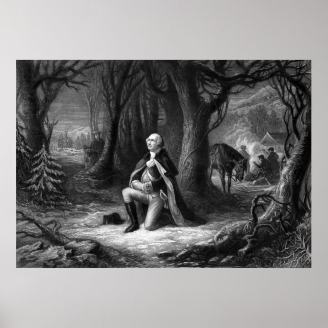Póster General Washington Praying At Valley Forge (Frente)