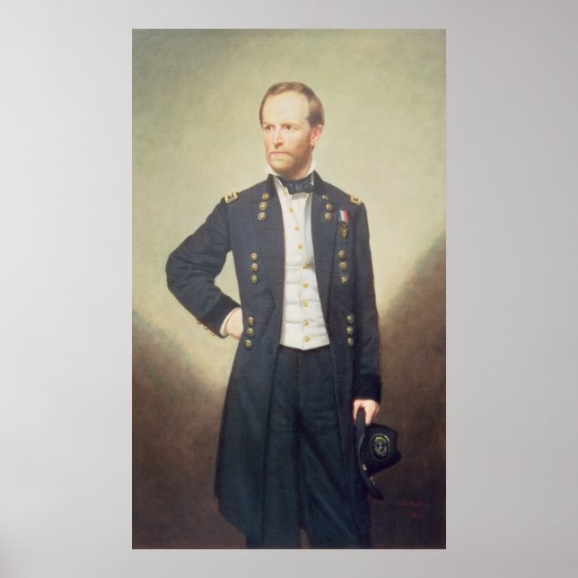 Póster General William Sherman 1866 (Frente)