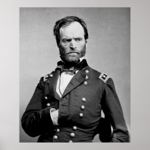 Póster GENERAL WILLIAM TECUMSEH SHERMAN de la UNIÓN