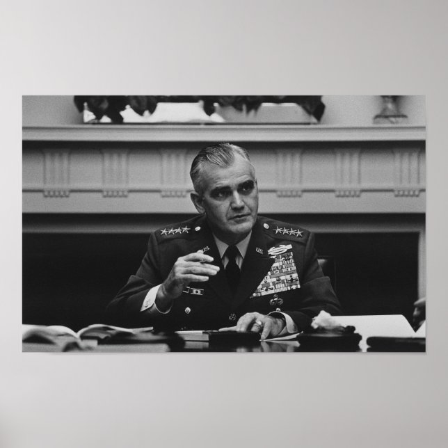 Póster General William Westmoreland - Guerra de Vietnam (Frente)