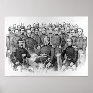 Póster Generales de guerra civil del poster de la Unión/i