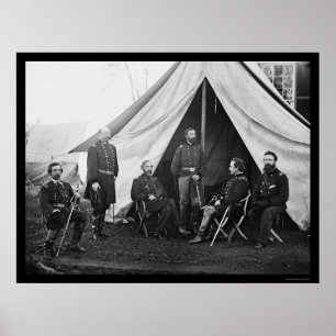 Póster Generales del Ejército de la Potomac 1863
