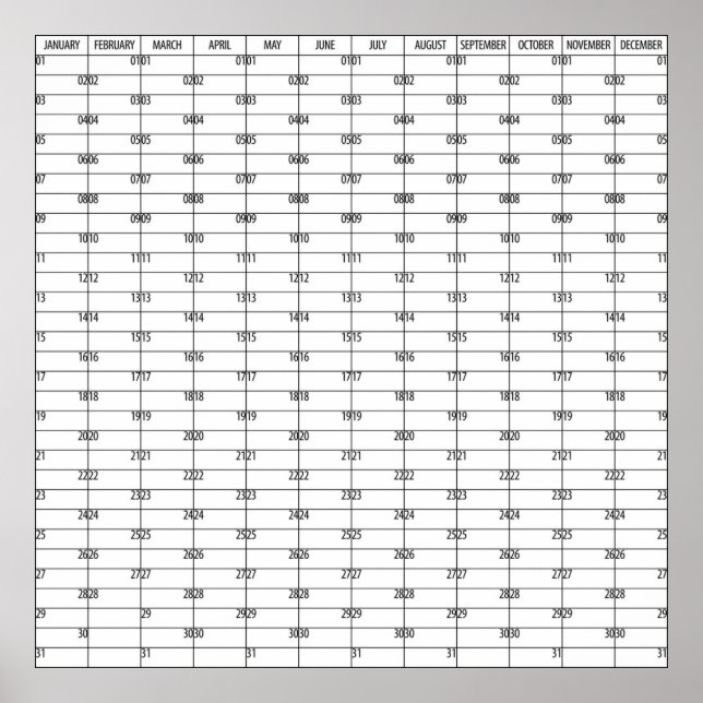 Póster generic annual planner (Frente)