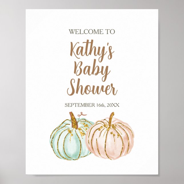 Póster Género de calabaza de leche y piel revelan signo d (Frente)