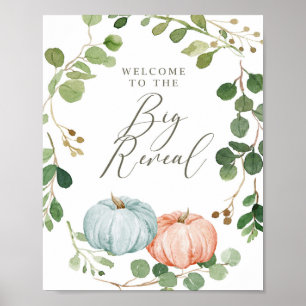 Póster Género de calabaza de verdor revelar signo de bien