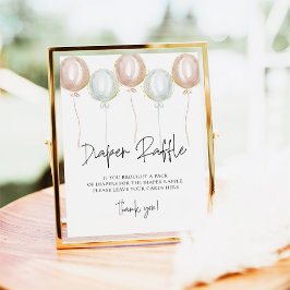 Póster Género de globo rosa y azul revelan deslumbramient