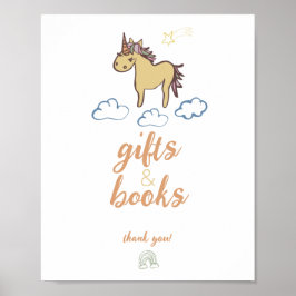 Póster Género neutro de Baby Shower de Unicorn