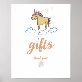 Póster Género neutro de Baby Shower de Unicorn