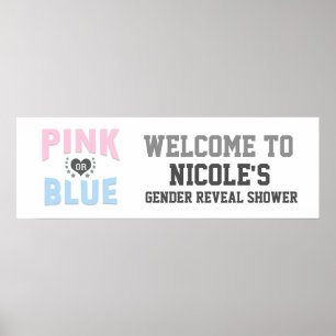 Póster Género PINK o AZUL del equipo revelan Baby Shower
