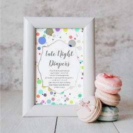 Póster Género revelado en Baby Shower por "pañales noctur