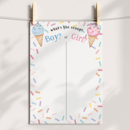 Póster Género revelan crema de hielo qué es lo que se vot