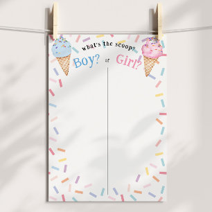 Póster Género revelan crema de hielo qué es lo que se vot