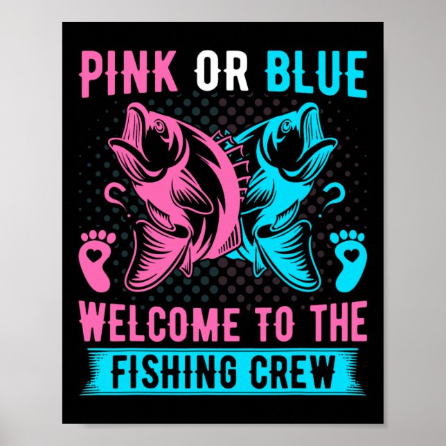 Póster Género Revelan Pesca Rosa O Azul Bienvenida A Los  (Frente)