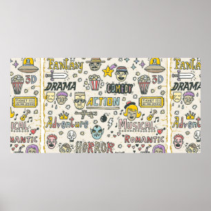 Póster Géneros de películas. Programas de TV, serie diver