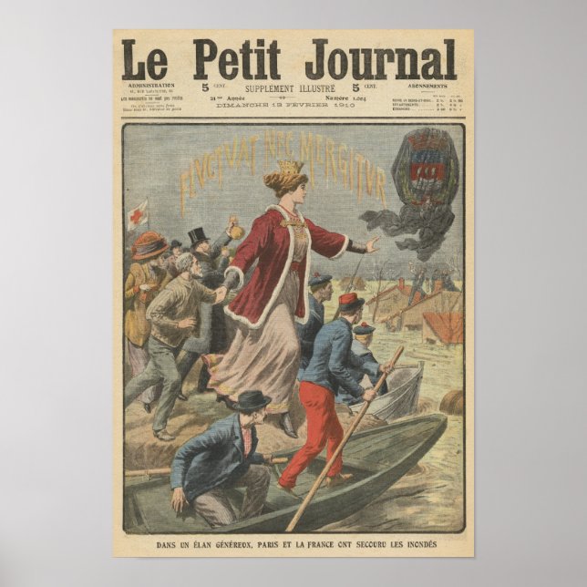 Póster Generosidad de la ciudad de París y Francia (Frente)
