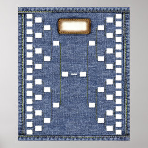 Póster Genes azules: Gráfico de pared de árbol familiar d