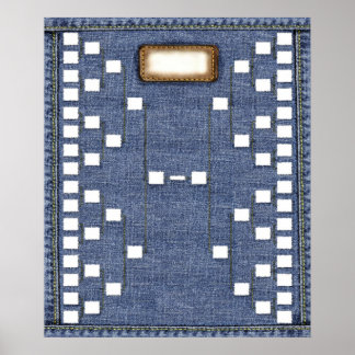 Póster Genes azules: Gráfico de pared de árbol familiar d