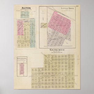 Póster Geneseo, Alton, poco río, Kansas