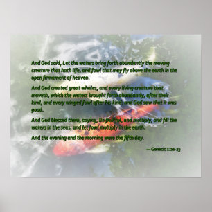 Póster Génesis 1 20-23 Y dijo Dios: —Traigan las aguas