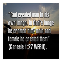 Póster Génesis 1:27 WEBU