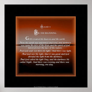 Póster Genesis 1 The Beginning square poster