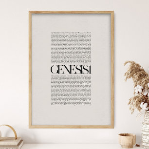 Póster Génesis 1, Versículo Bíblico, Biblia Moderna, Escr