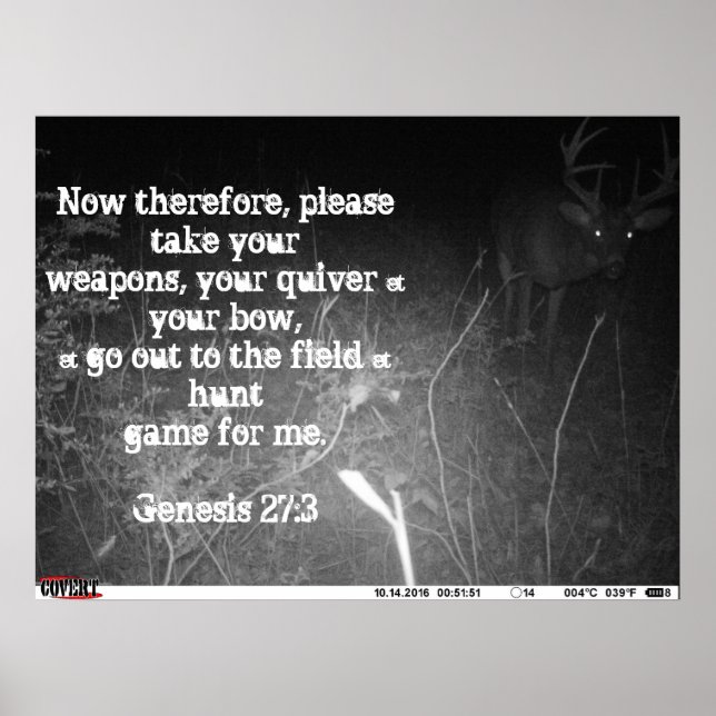 Póster Génesis 27:3 Poster Buck Monster Camera (Frente)