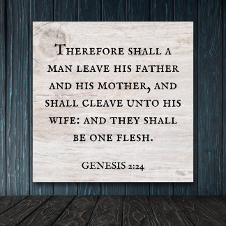 Póster Génesis 2:24 King James Bible Christian