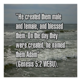Póster Génesis 5:2 WEBU