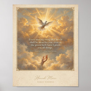 Póster Génesis 9:3 Cartel KJV Provisiones de Dios