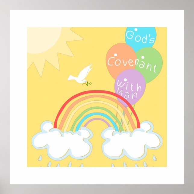 Póster Génesis 9 El pacto de Dios con el hombre el arcoir (Frente)