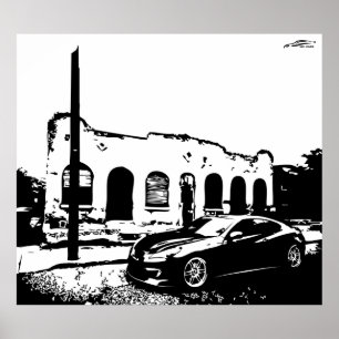 Póster Génesis Coupe rodando