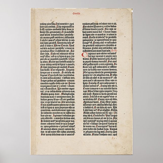 Póster Génesis de Gutenberg p 3 poster (Frente)