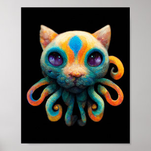 Póster Genética Única De Pulpo De Gato - Para Usar En Hal