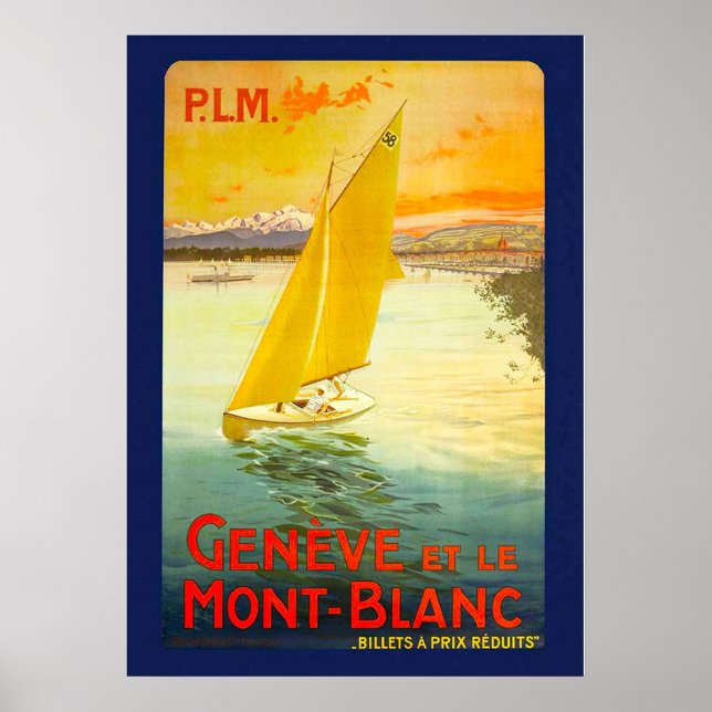 PÓSTER GENEVE ET LE MONT BLANC (Frente)