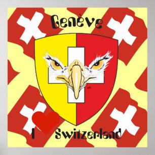 Póster Genf / Genève Schweiz Suisse Svizzera Poster