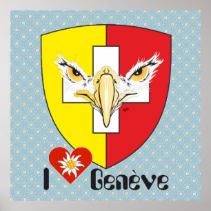 Póster Genf / Genève Schweiz Suisse Svizzera Poster