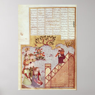 Póster Genghis Khan dirigiéndose a una congregación