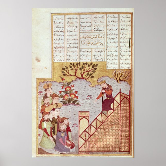 Póster Genghis Khan dirigiéndose a una congregación (Frente)