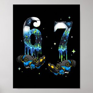 Póster Genial 67 Seis Siete Meme Fútbol Footbyll Drip Chi